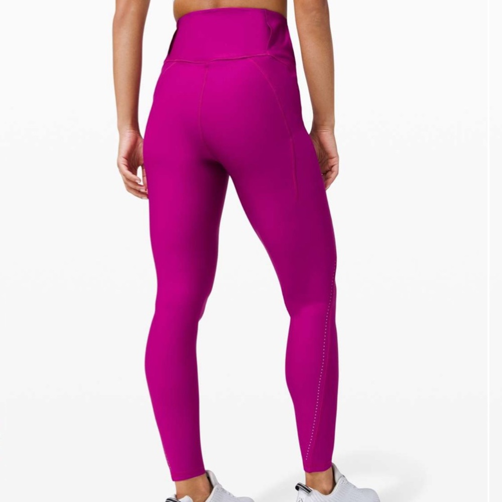 Lululemon Chase the Chill Super High-Rise Tight 28" Deep Fuschia Size 6